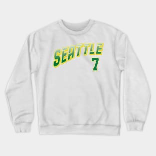 Retro Seattle Number 7 Crewneck Sweatshirt